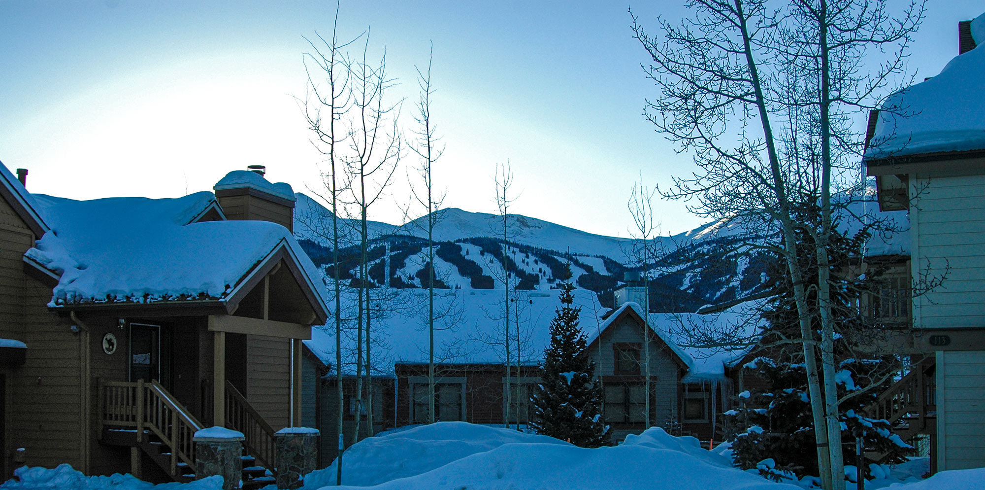 Breckenridge Mountain Village and its view to the Breckenridge Ski Resort