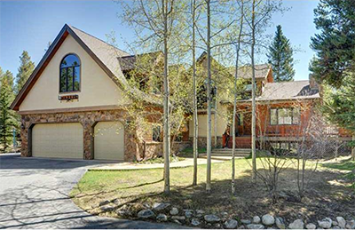 Typical 'alpine' style home in the Weisshorn subdivision in Breckenridge Colorado