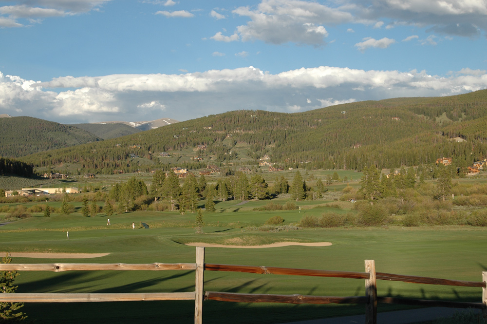 view of Breck Golf Course and north end of Breckenridge subdivisions and neighborhoods
