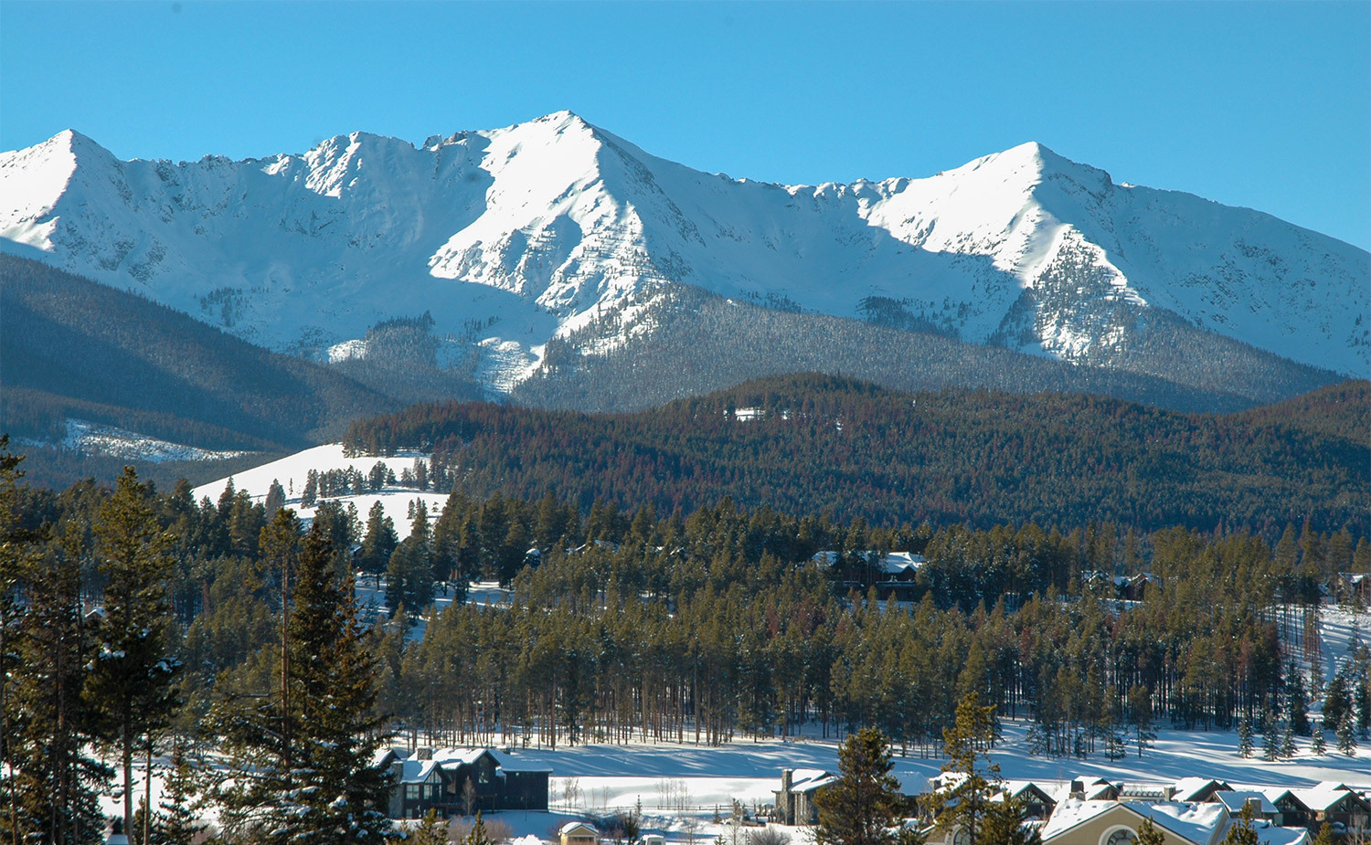 winter view to the Tenmile Range